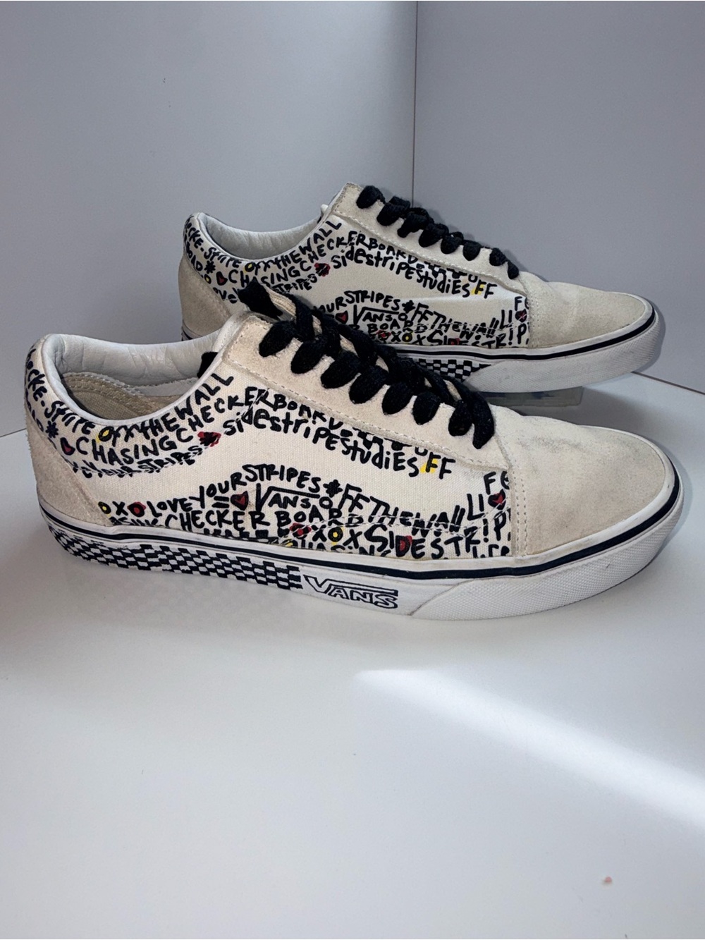 Vans Old Skool "DIY" Doodle Script Low Top Sneakers
